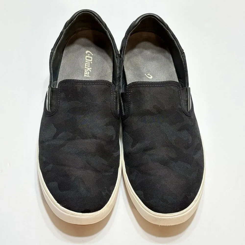 OluKai Lae‘ahi Pa‘i Men’s US 11 Pacific Camo Slip-On Casual Comfort Shoe